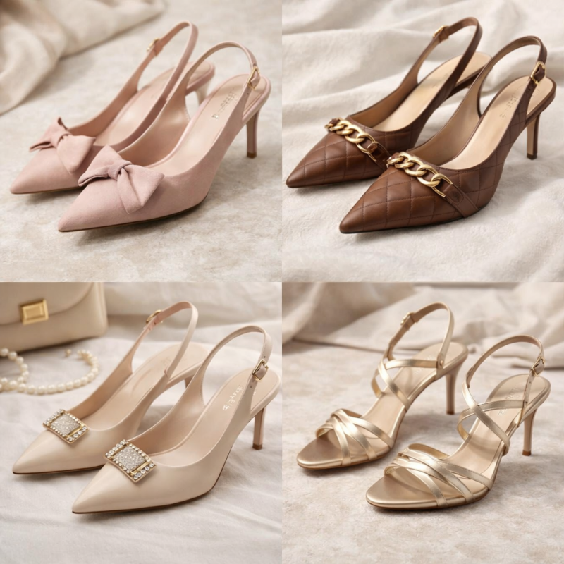 chaussues et robe chic pour femmes